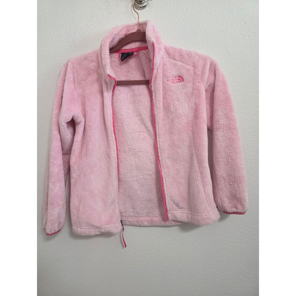 The North Face Girls Osito Full Zip Fleece Jacket Pink Size S 7/8